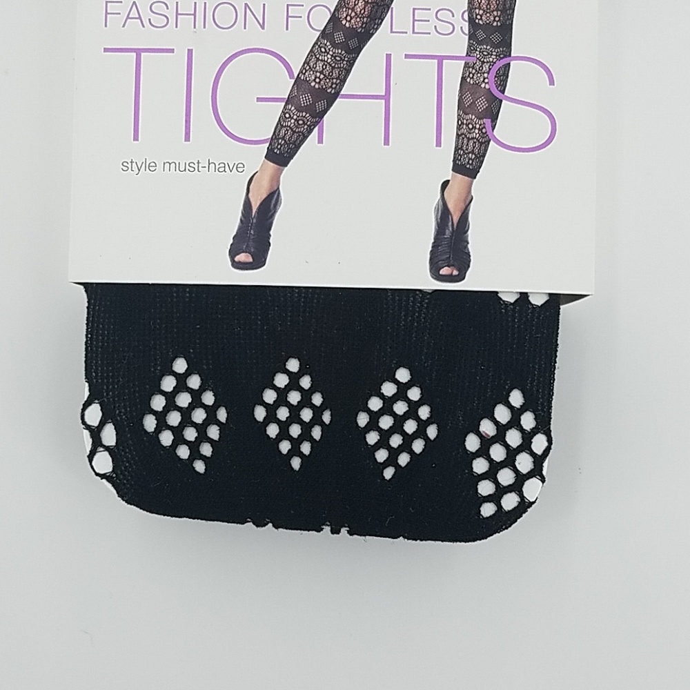 🆕 Fashion multi-pattern openwork Footless Tights - Picture 2 of 5